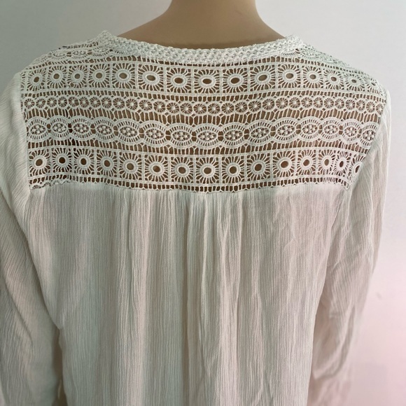 Artiasan Ny Womens Large White Embroidered 3/4 Sleeve Dress Knee Length - Picture 13 of 15